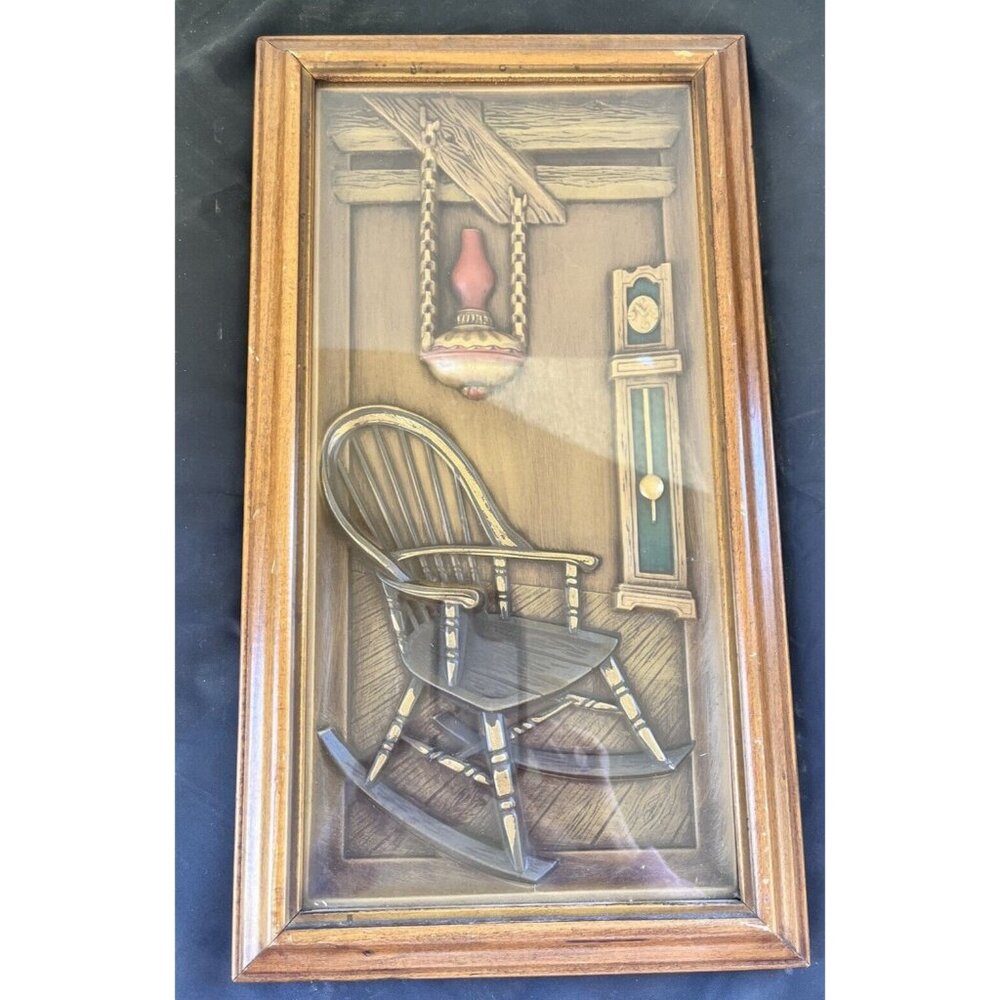 Mid Century Rustic Home Vintage Turner Wall Accessories Framed 3 D Art Vacuform